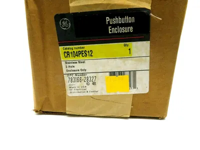 NEW GENERAL ELECTRIC CR104-PES12 PUSHBUTTON ENCLOSURE 2HOLE CR104PES12