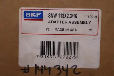 NEW IN BOX - SKF SNW113X2.3/16 BEARING ADAPTER SLEEVE - STOCK 5609CC
