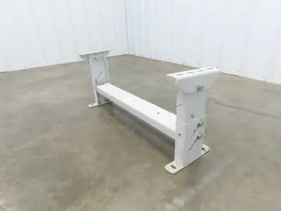 Hytrol HS-3 Conveyor Leg Floor Support 31"W Heavy Duty White 10-5/8-13-5/8"H