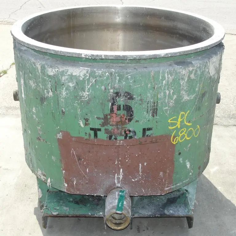 SPC6800  Mixer and Blender 100 gallon Ross change can Stainless Steel 39.25" inside diameter 27.5" inside height