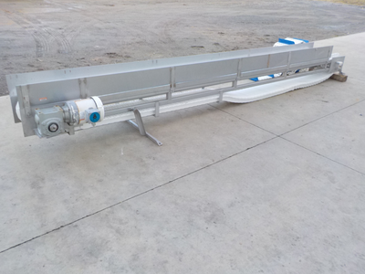 Commercial Stainless Steel Poly Conveyor Unit, Reduce Gear Box Drive, Extra Poly Belt, 10'' Width, 1...