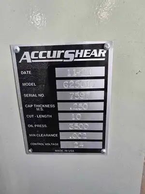 2021 ACCURSHEAR 625010 Shears-Power Squaring Hydraul. | Asset Exchange Corporation (4)