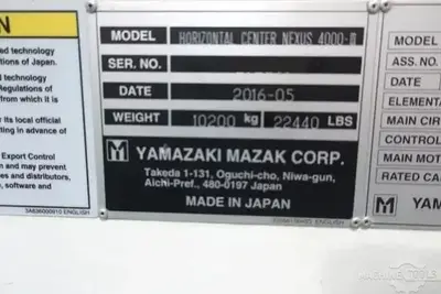 USED 2016 MAZAK HCN-4000III