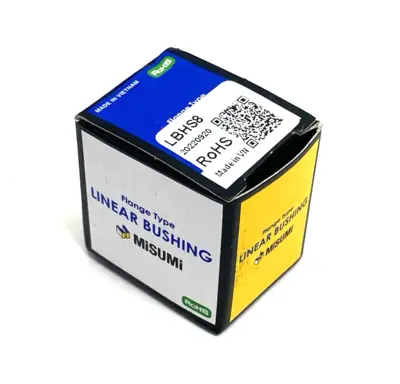 NEW MISUMI FLANGED LINEAR BALL BEARING WITH ROTARY CAPABILITY, SQUARE FLANGE