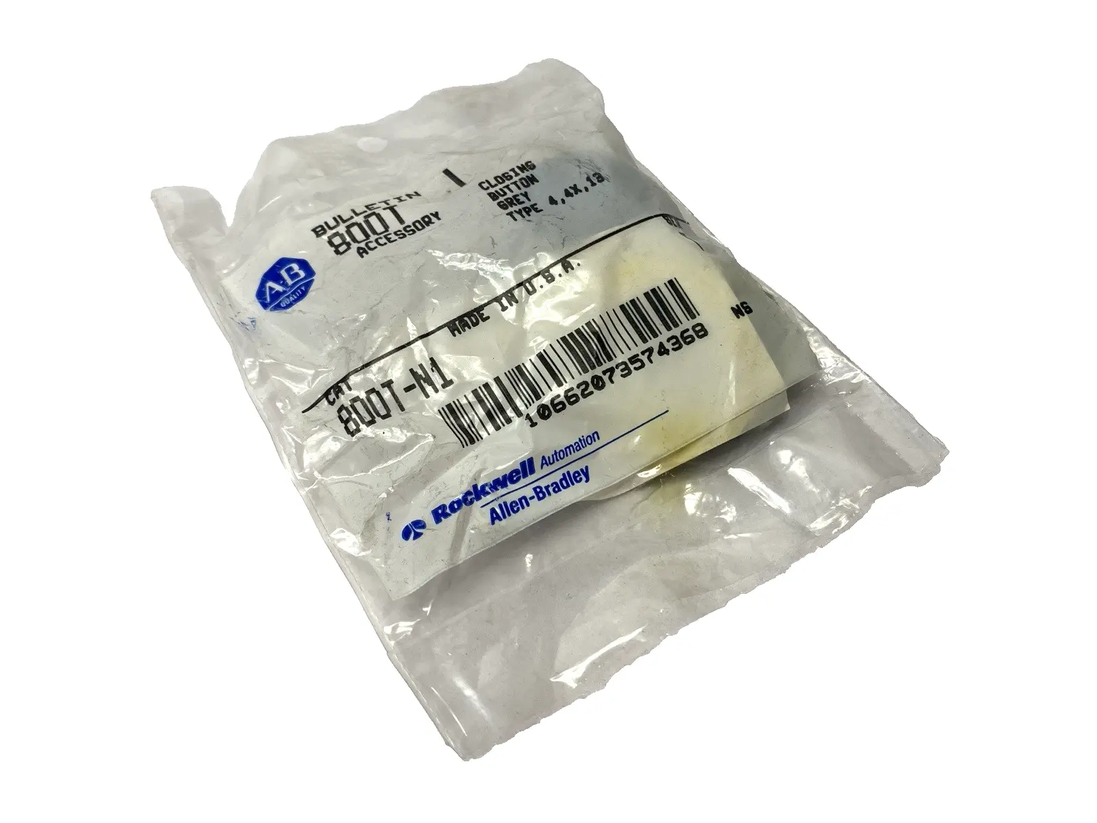 NEW ALLEN-BRADLEY GRAY PUSH BUTTON ACCESSORY 30MM TYPE 4, 4X, 13
