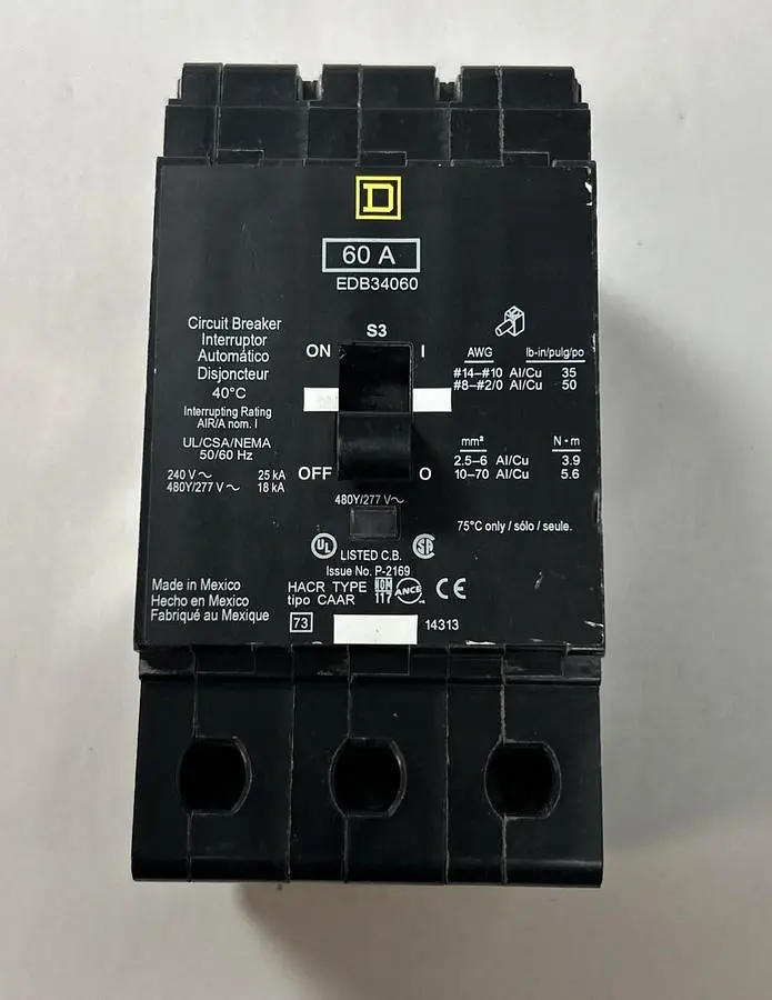 Used SQUARE D EDB34060 Miscellaneous Equipment (Electrical & Power) Ohio US | Surplus Asset Holdings #1550475