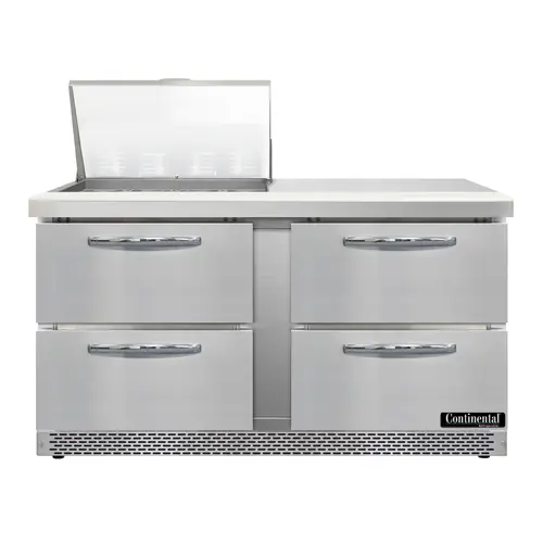 Continental D60N12M-FB-D 60" Designer Line Sandwich/salad Prep Table W/ Refrigerated Base, 115v