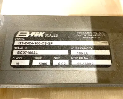 USED B-TEK, ZM303-SD1 BT-2424-100-CS-SP, ZM303-SD1