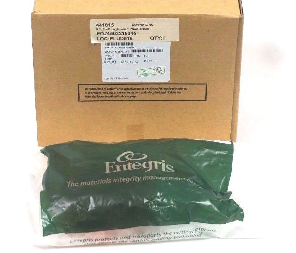 NEW ENTEGRIS PT-16K-3 TEE PIPE UNION PT16K3