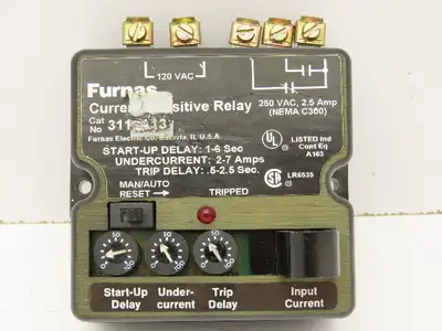 Furnas 3113A13 Current Sensitivity Relay Module 250V 120V 2.5A