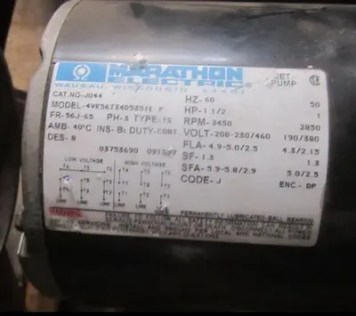 Pump, Centrif., 1.5 HP, C/st, Scot, 1.25" Inlet, 1" outlet #S739951