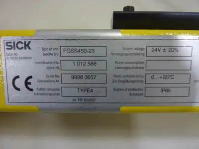 USED SICK OPTIC ELECTRONIC FGSE 450-23