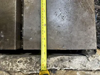 12' X 12' X 14" STEEL T-SLOTTED FLOOR PLATE: STOCK #23497