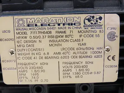 Used MARATHON _UNKNOWN_ Motors (misc) Indiana US | Arrow Industrial #1408407