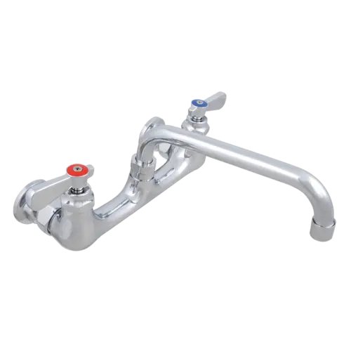 John Boos PBF-8-SLF Splash Mount Faucet - 8" Swing Spout, 8" Centers