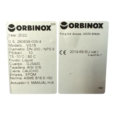 NEW ORBINOX VG16