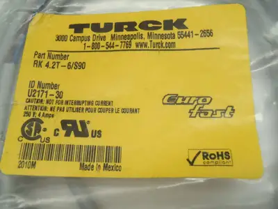 New | in-Stock Turck Cable Cable & Wire Michigan US | Maverick Industrial Sales #1396256