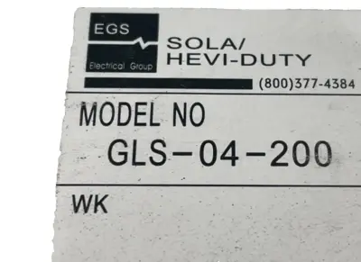 NEW SOLA GLS-04-200 POWER SUPPLY GLS04200