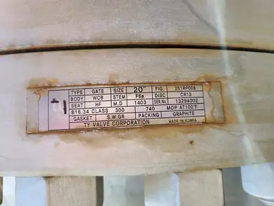 USED TY VALVE CORPORATION 251RF008