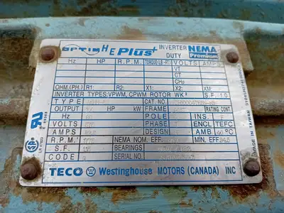 Used TECO-WESTINGHOUSE PDH10004TE5N-RB A.C. Motors British Columbia CA | Lenmark #1489061