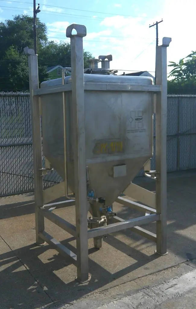 SPC9194  Tank 225 gallon Schafer Container Systems liquid tote, Stainless Steel