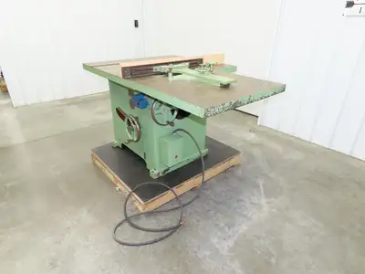 Tannewitz U Woodworking Miter Table Saw 20" Blade 5hp 230/460V Tilting Arbor