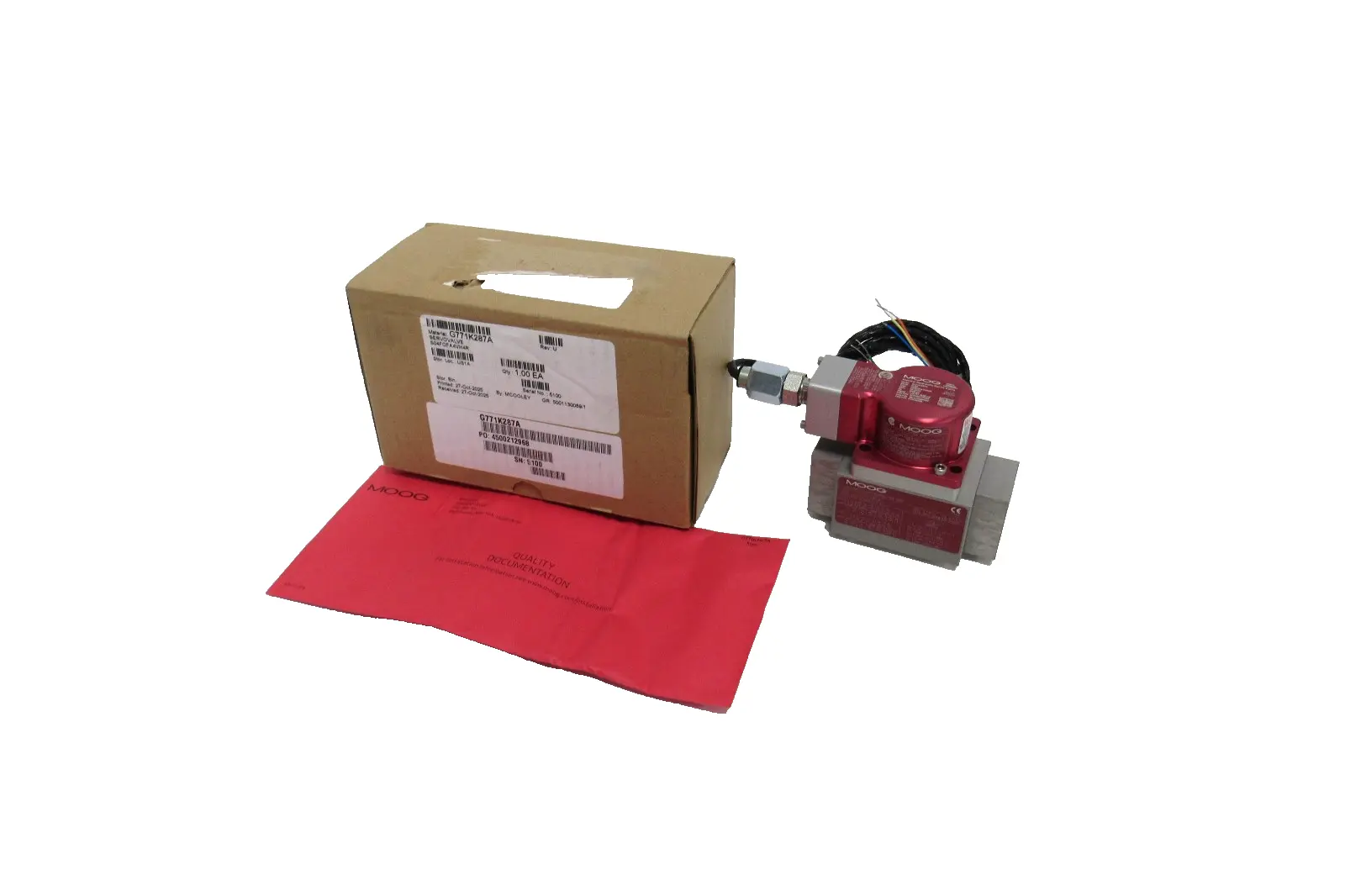 NEW G771K287A SERVO VALVE W/CERTIFICATE
