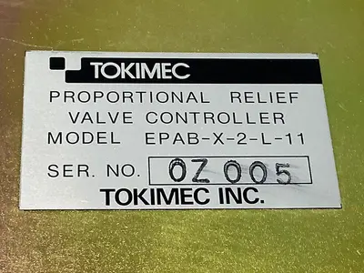 USED TOKIMEC EPAB-X-2-L-11