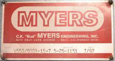 USED MYERS DTS-25HS-15LS-7.5BL