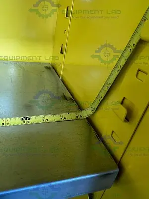 USED JUSTRITE 45 GALLON FLAMMABLE LIQUID STORAGE CABINET W/ SOFT CLOSE DOORS, KEYS