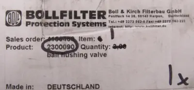 NEW VOLTZ 2300090 BALL FLUSHING VALVE 10229 DN200