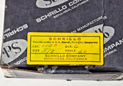 Schrillo 5/8" High Speed Steel Countersink 60 Degree 1/2 #1120 USA Lot of 3