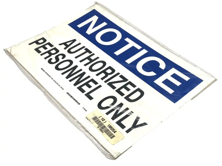 New | in-Stock Brady Notice Authorized Personnel Only Sign 10"x14" LOT OF 10 Safety Products (Other) Michigan US | Maverick Industrial Sales #1396799