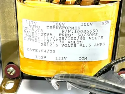 10035550 | Auto Transformer  EP-8578 2KVA 117/108/100/95V Input 121/130V Output - Used