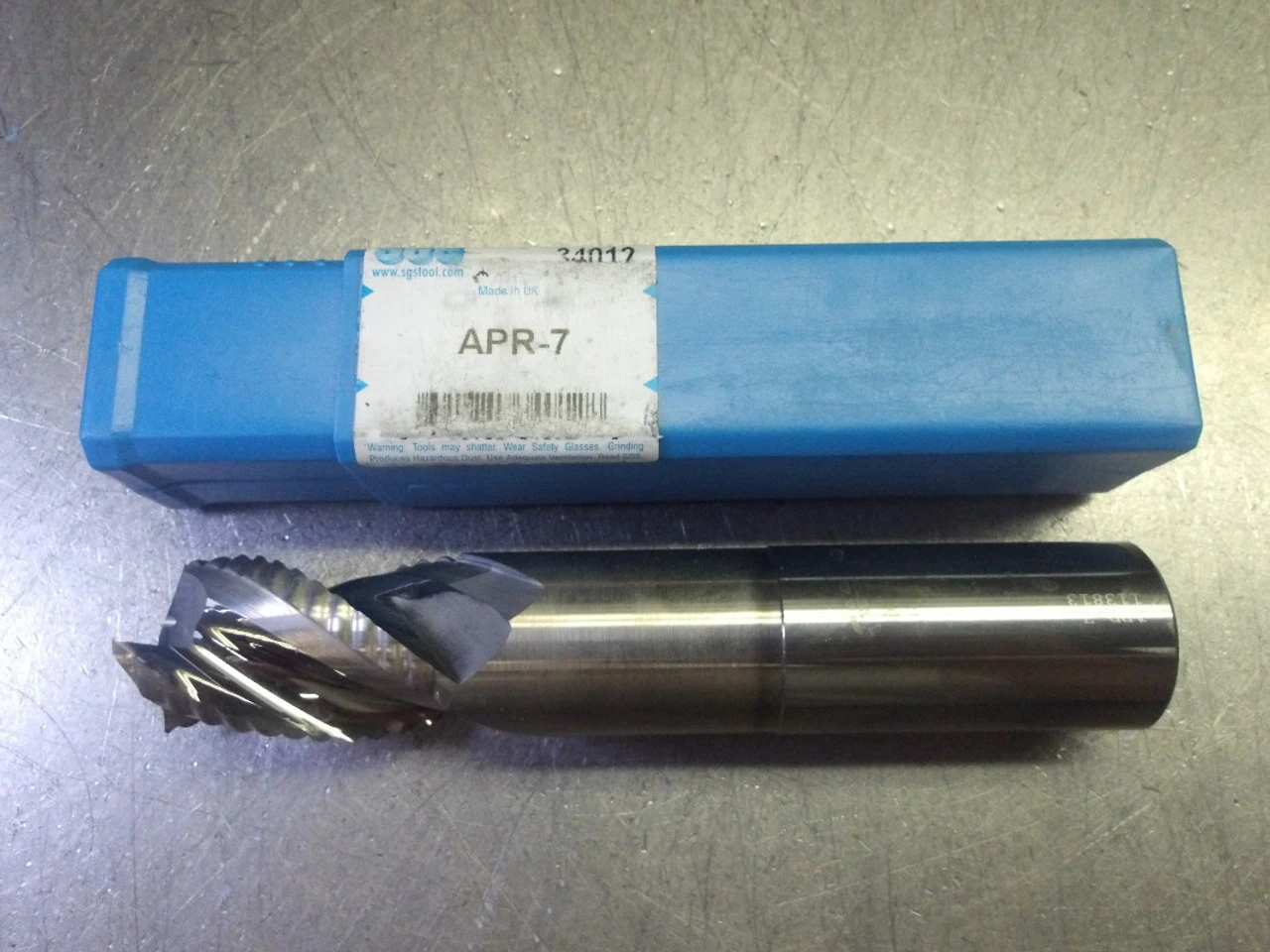 SGS 1" 3 Flute Carbide Coolant Thru Roughing Endmill .030 34012/APR-7 (LOC3556)