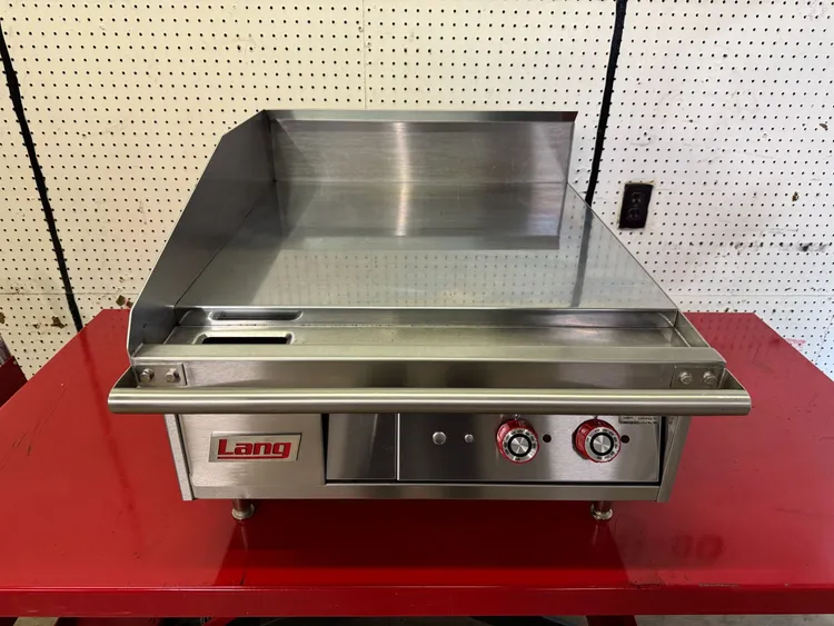 Used Lang Used 24" Lang 124TC Electric Countertop Griddle Thermostatic Controls, 208V Commercial Flat Top Griddles Illinois US | Falcon Restaurant Supply #1375137