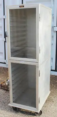Lockwood CA72-RR18-CDD-R Dutch Door Display Cabinet, 18 Pan Capacity