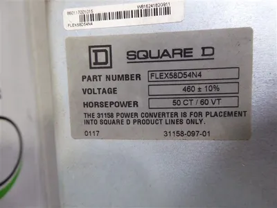 Square D FLEX58D54N4 AltiVar 58 EconoFlex Power Converter 50/60 HP Used