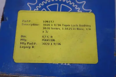 NEW Martin Taper Bushing 3020 1 9/16 BEARING STOCK K2087CC