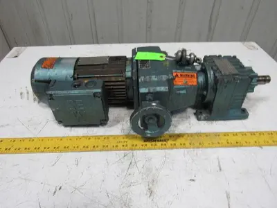 Sew R27D16DT80K4BMG05HR 19.35:1 Ratio 22-107RPM Out 230/460V Inline Gear Motor