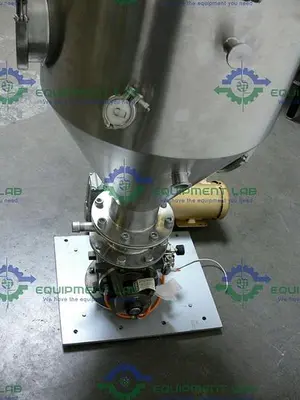 USED INDUSTRIAL POWDER HOPPER W/ SEW-EURODRIVE SAF67 AM143 GEAR REDUCER & 1HP MOTOR