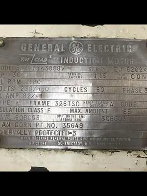 USED GENERAL ELECTRIC 5K326YK3008V
