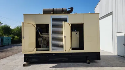 2007 500KW Kohler 500REOZVB Enclosed Generator w Base Tank 480V Volvo 350 Hours Serviced & Tested