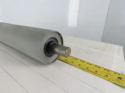 Conveyor Idler Roller 4" Dia 34" Length 1-1/8" Round Axle