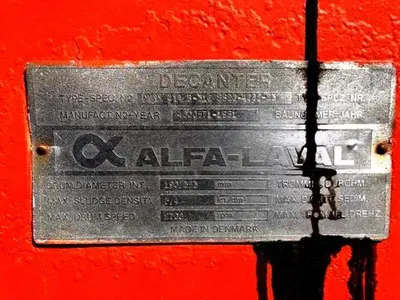 Alfa-Laval DMNX 414B-31G oilfield centrifuge, 316SS.