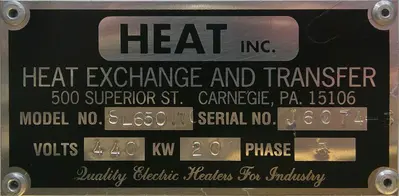USED HEAT INC SL650-WC-483