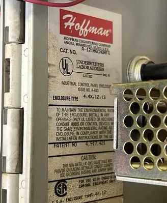 Used HOFFMAN A-12106CHQRFG Miscellaneous Equipment (Electrical & Power) Ohio US | Surplus Asset Holdings #1241661