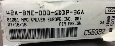 MAC VALVES INC 42A-BME-000-GDDP-3GA 20-120PSI 24VDC 2.5W 6D