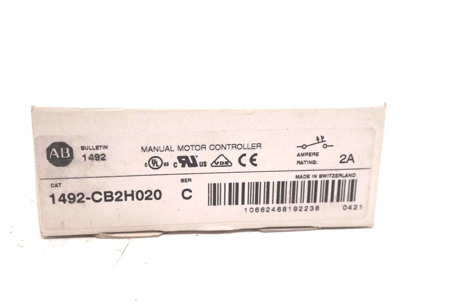 NEW ALLEN BRADLEY 1492-CB2H020 MOTOR CONTROLLER SER.C 1492CB2H020