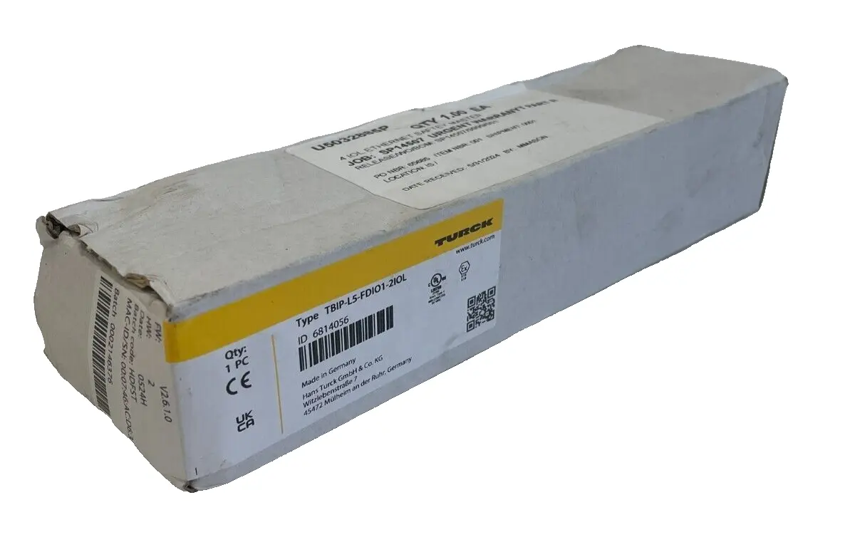 NEW SEALED TURCK TBIP-L5-FDIO1-2IOL BLOCK MODULE 6814056 TBIPL5FDIO12IOL